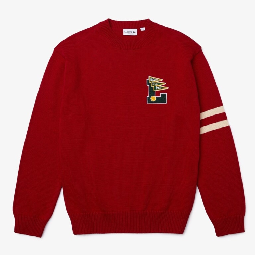 Lacoste Men’s Crew Neck Wool And Cotton Sweater